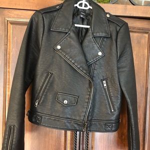 Forever 21 Black Vegan Leather Jacket